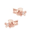 Pretty Bow Gem Silver Stud Earring STS-6726
